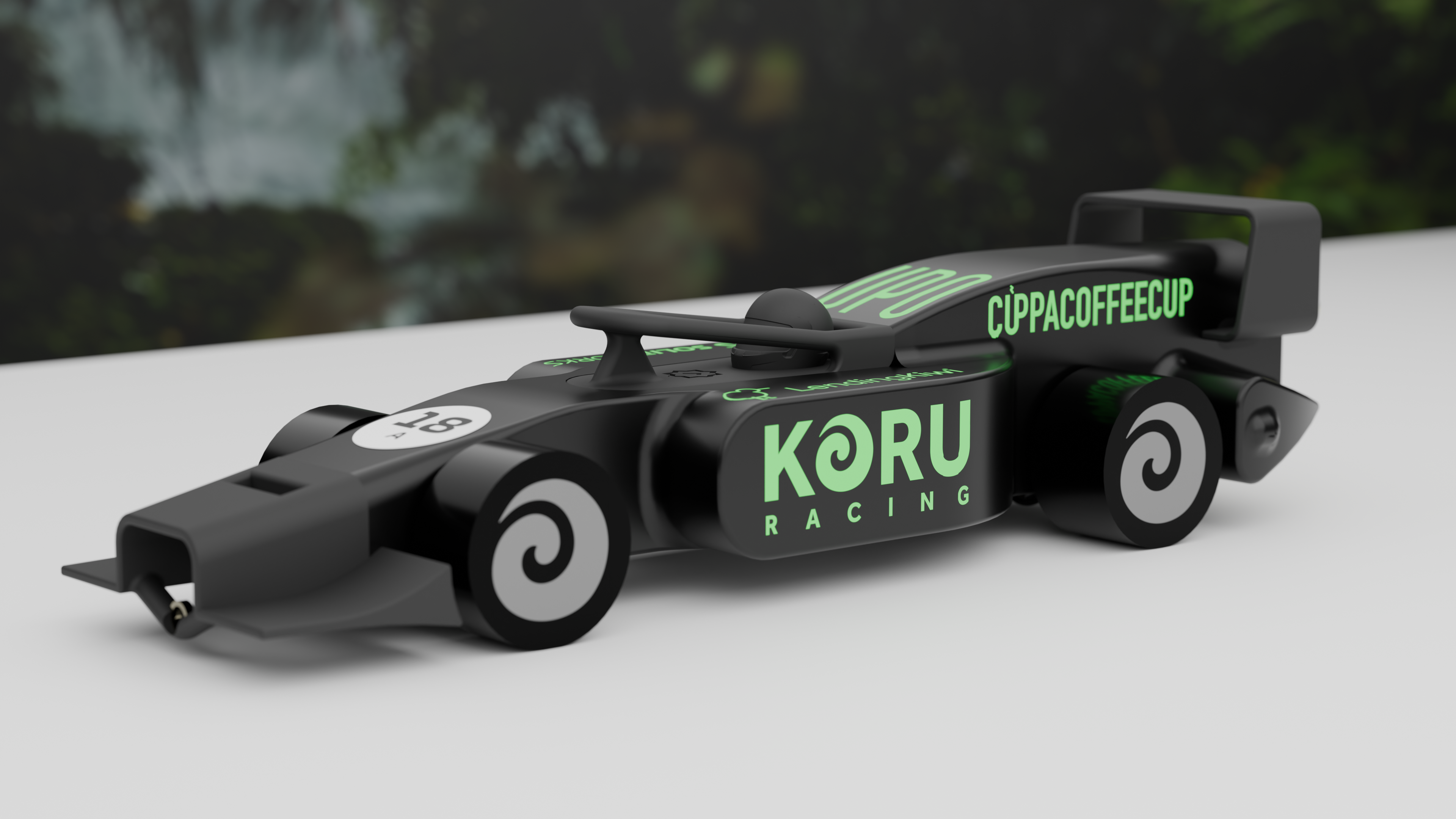 The Koru Racing Gen 3 car, our latest design